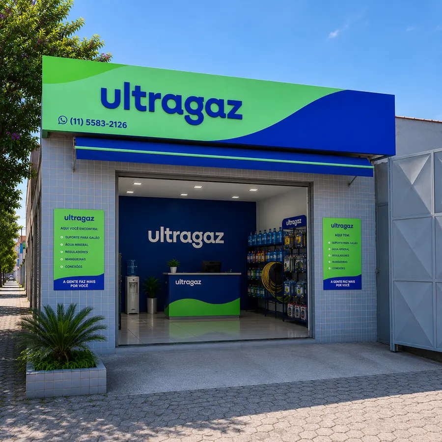 Fachada da loja Ultragaz Coronel Diogo, revenda autorizada